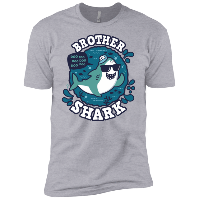 T-Shirts Heather Grey / X-Small Shark Family trazo - Brother Men's Premium T-Shirt