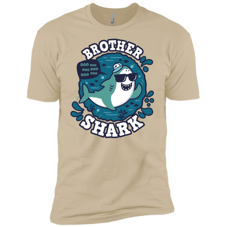 T-Shirts Sand / X-Small Shark Family trazo - Brother Men's Premium T-Shirt