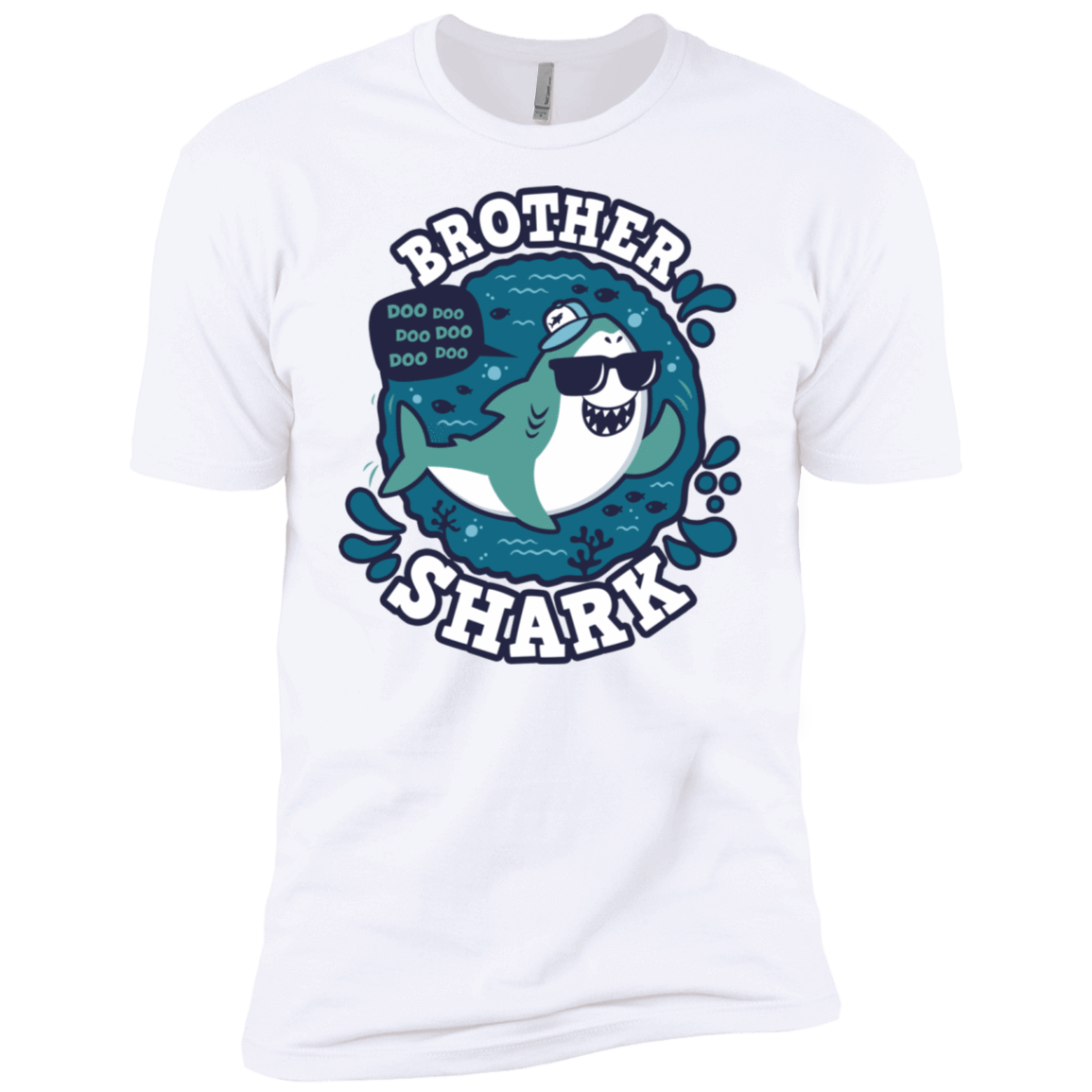 T-Shirts White / X-Small Shark Family trazo - Brother Men's Premium T-Shirt