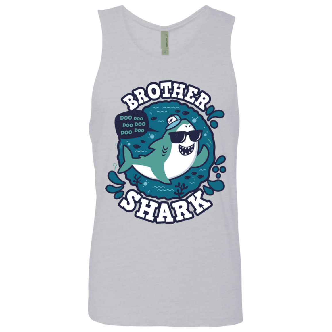 T-Shirts Heather Grey / S Shark Family trazo - Brother Men's Premium Tank Top