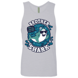 T-Shirts Heather Grey / S Shark Family trazo - Brother Men's Premium Tank Top