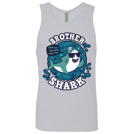 T-Shirts Heather Grey / S Shark Family trazo - Brother Men's Premium Tank Top