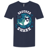 T-Shirts Midnight Navy / X-Small Shark Family trazo - Brother Men's Premium V-Neck