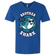 T-Shirts Royal / X-Small Shark Family trazo - Brother Men's Premium V-Neck