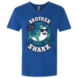 T-Shirts Royal / X-Small Shark Family trazo - Brother Men's Premium V-Neck