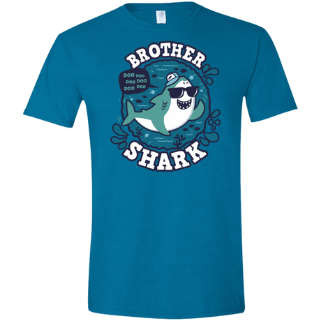 T-Shirts Antique Sapphire / S Shark Family trazo - Brother Men's Semi-Fitted Softstyle