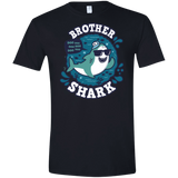 T-Shirts Black / X-Small Shark Family trazo - Brother Men's Semi-Fitted Softstyle