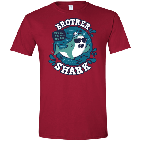 T-Shirts Cardinal Red / S Shark Family trazo - Brother Men's Semi-Fitted Softstyle