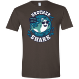 T-Shirts Dark Chocolate / S Shark Family trazo - Brother Men's Semi-Fitted Softstyle