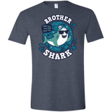 T-Shirts Heather Navy / S Shark Family trazo - Brother Men's Semi-Fitted Softstyle
