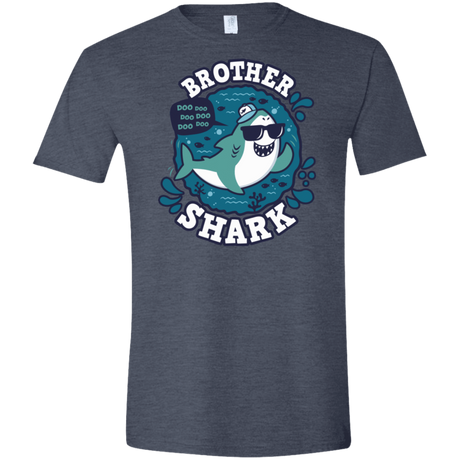 T-Shirts Heather Navy / S Shark Family trazo - Brother Men's Semi-Fitted Softstyle