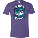 T-Shirts Heather Purple / S Shark Family trazo - Brother Men's Semi-Fitted Softstyle