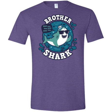 T-Shirts Heather Purple / S Shark Family trazo - Brother Men's Semi-Fitted Softstyle