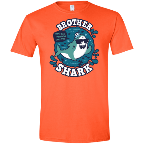 T-Shirts Orange / S Shark Family trazo - Brother Men's Semi-Fitted Softstyle