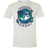 T-Shirts White / X-Small Shark Family trazo - Brother Men's Semi-Fitted Softstyle