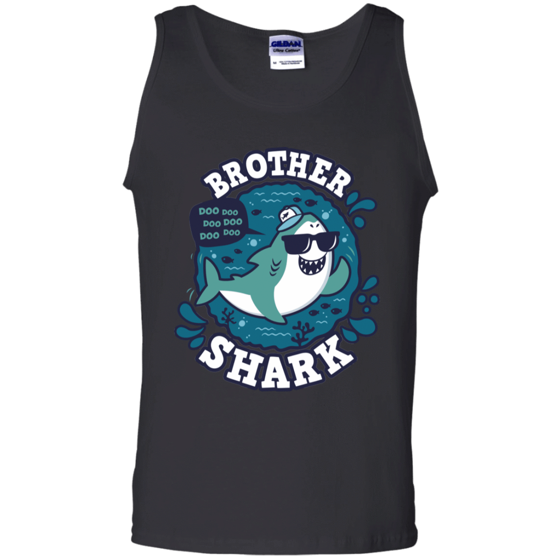 T-Shirts Black / S Shark Family trazo - Brother Men's Tank Top