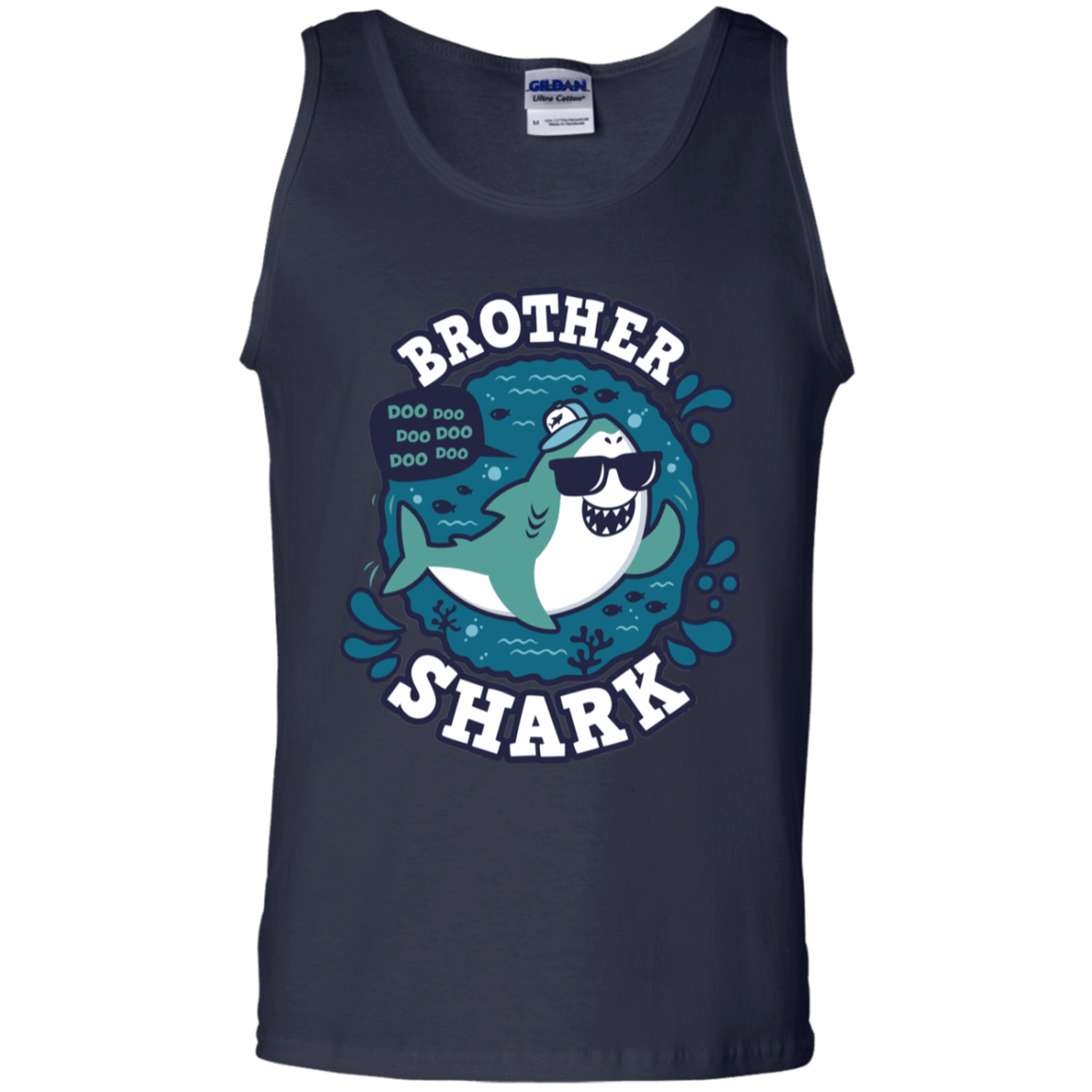 T-Shirts Navy / S Shark Family trazo - Brother Men's Tank Top