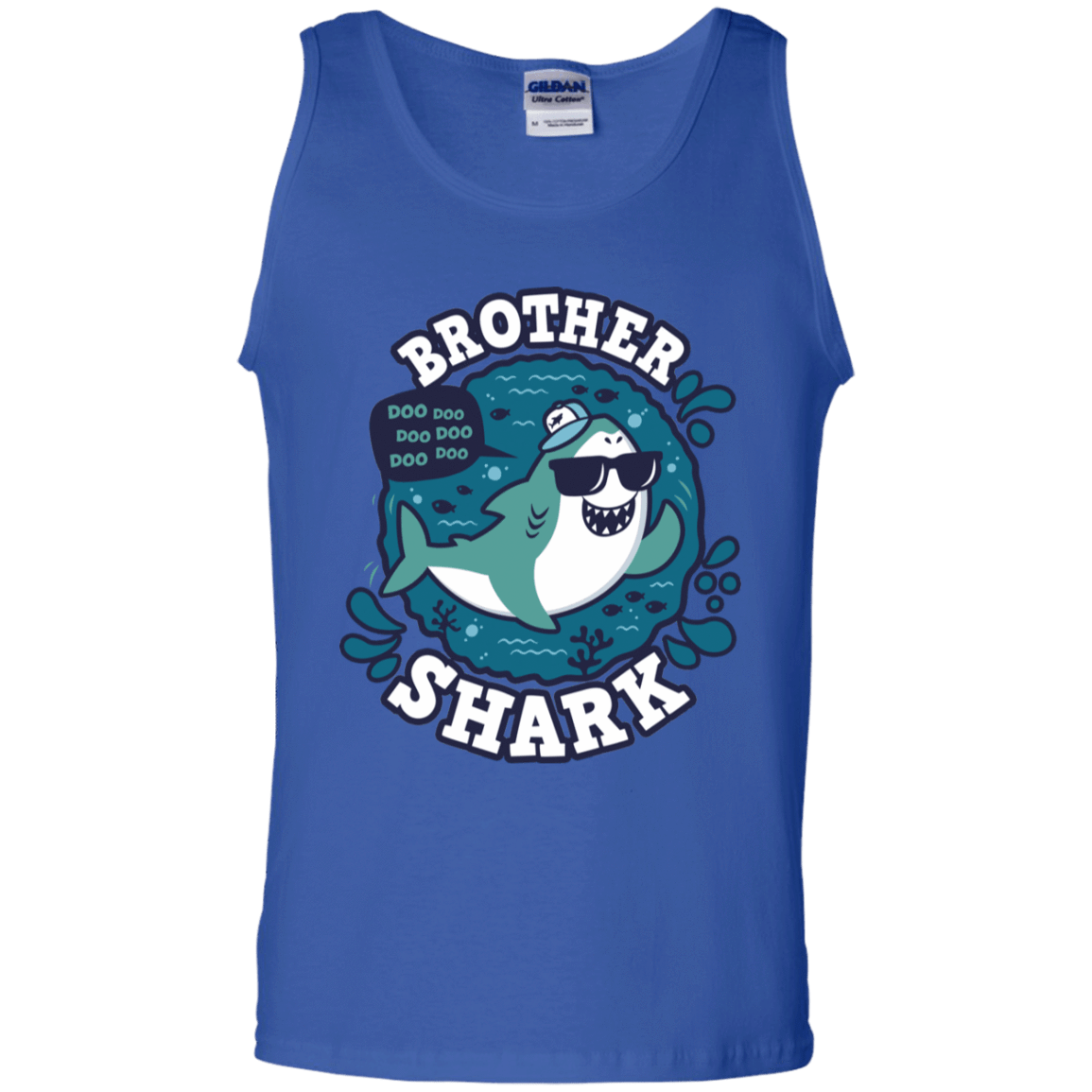 T-Shirts Royal / S Shark Family trazo - Brother Men's Tank Top