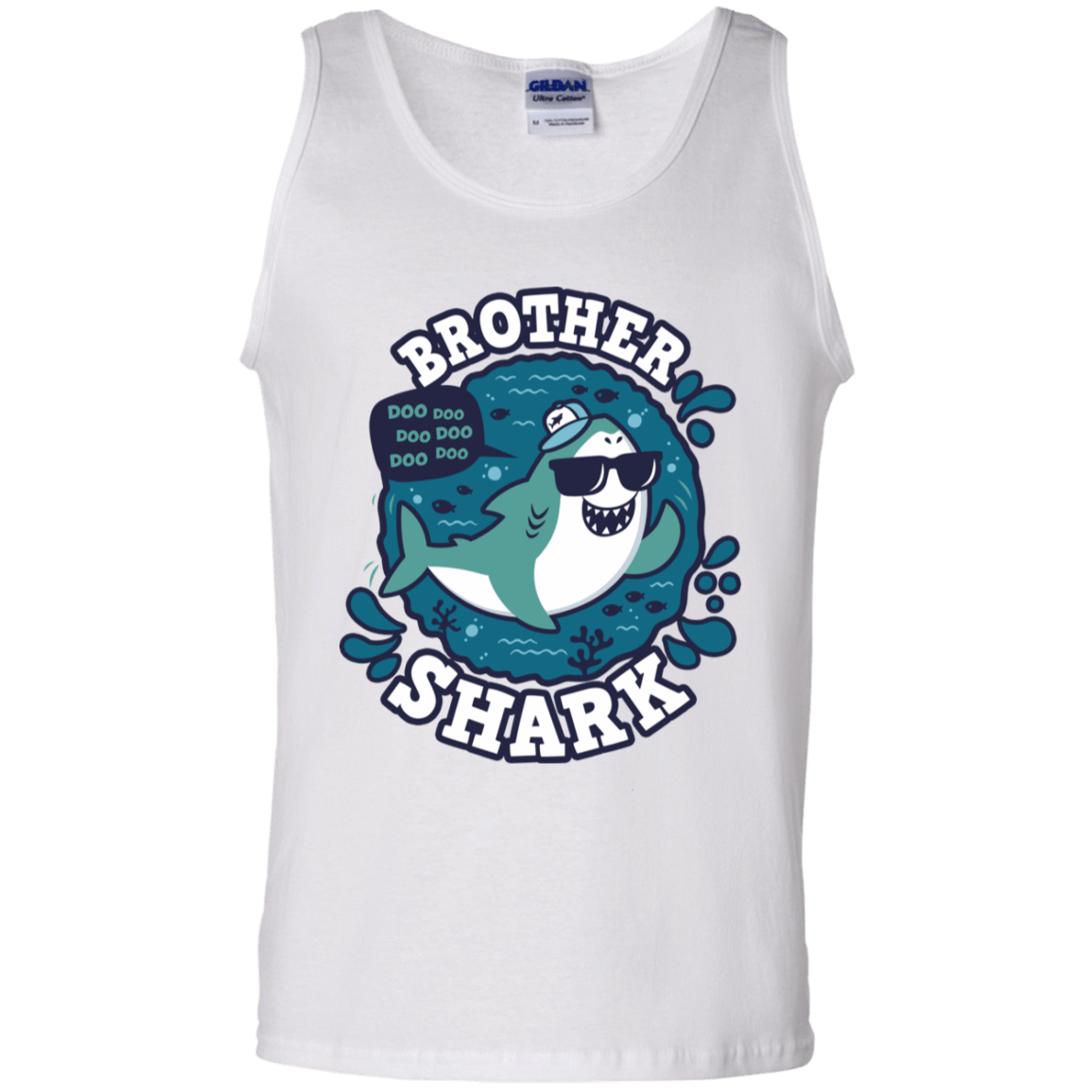 T-Shirts White / S Shark Family trazo - Brother Men's Tank Top