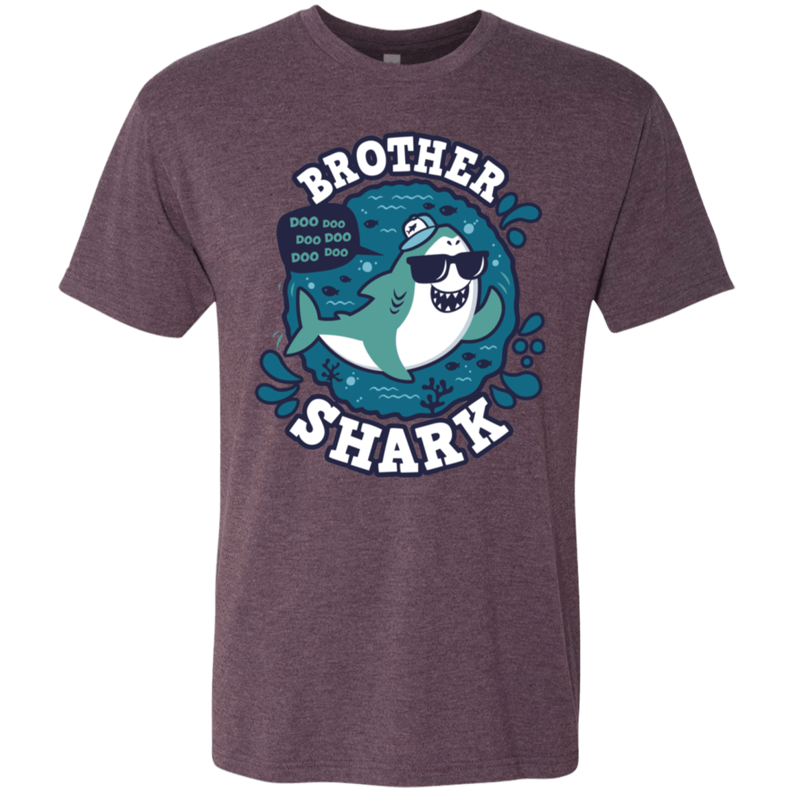 T-Shirts Vintage Purple / S Shark Family trazo - Brother Men's Triblend T-Shirt