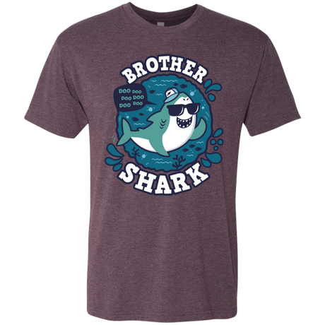 T-Shirts Vintage Purple / S Shark Family trazo - Brother Men's Triblend T-Shirt