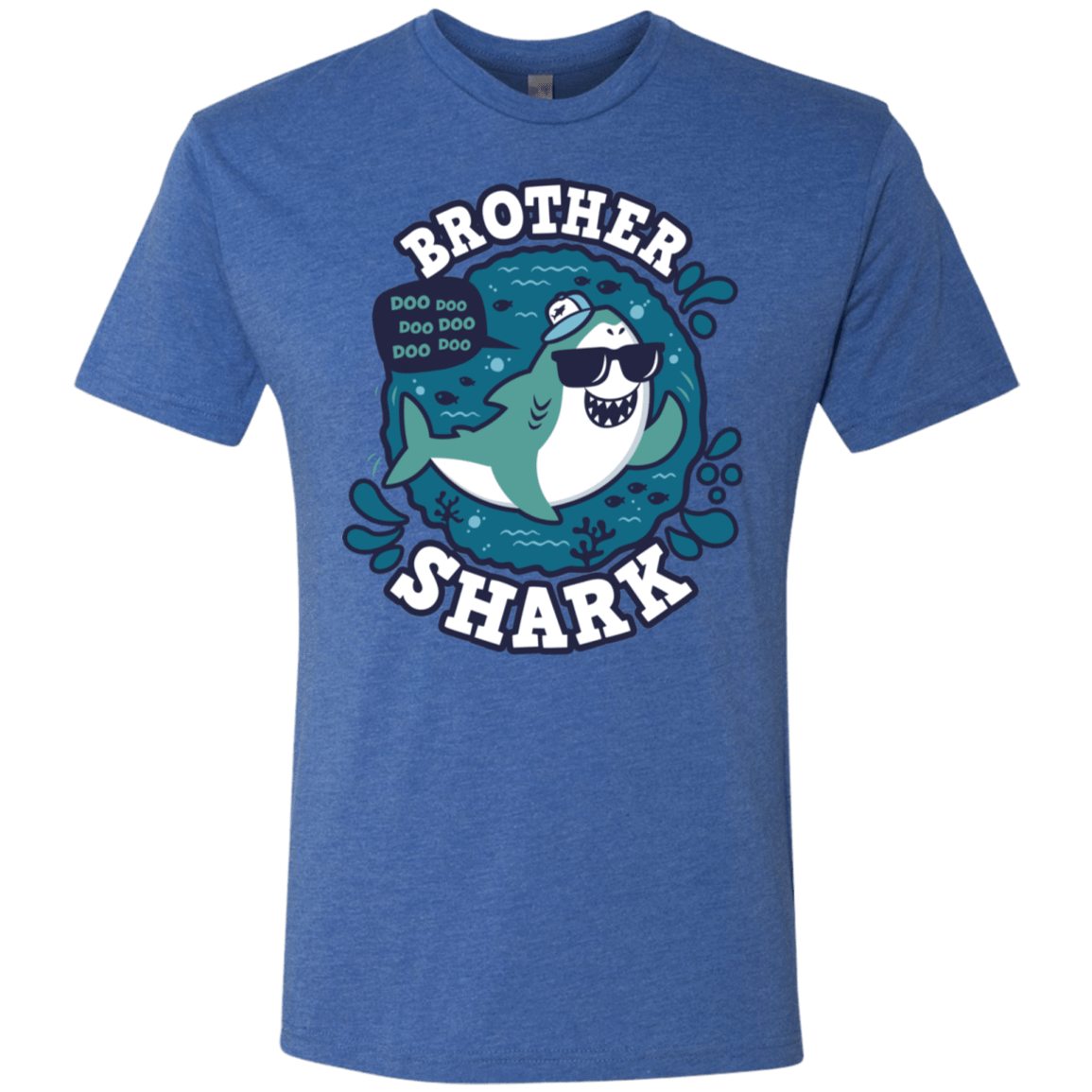 T-Shirts Vintage Royal / S Shark Family trazo - Brother Men's Triblend T-Shirt