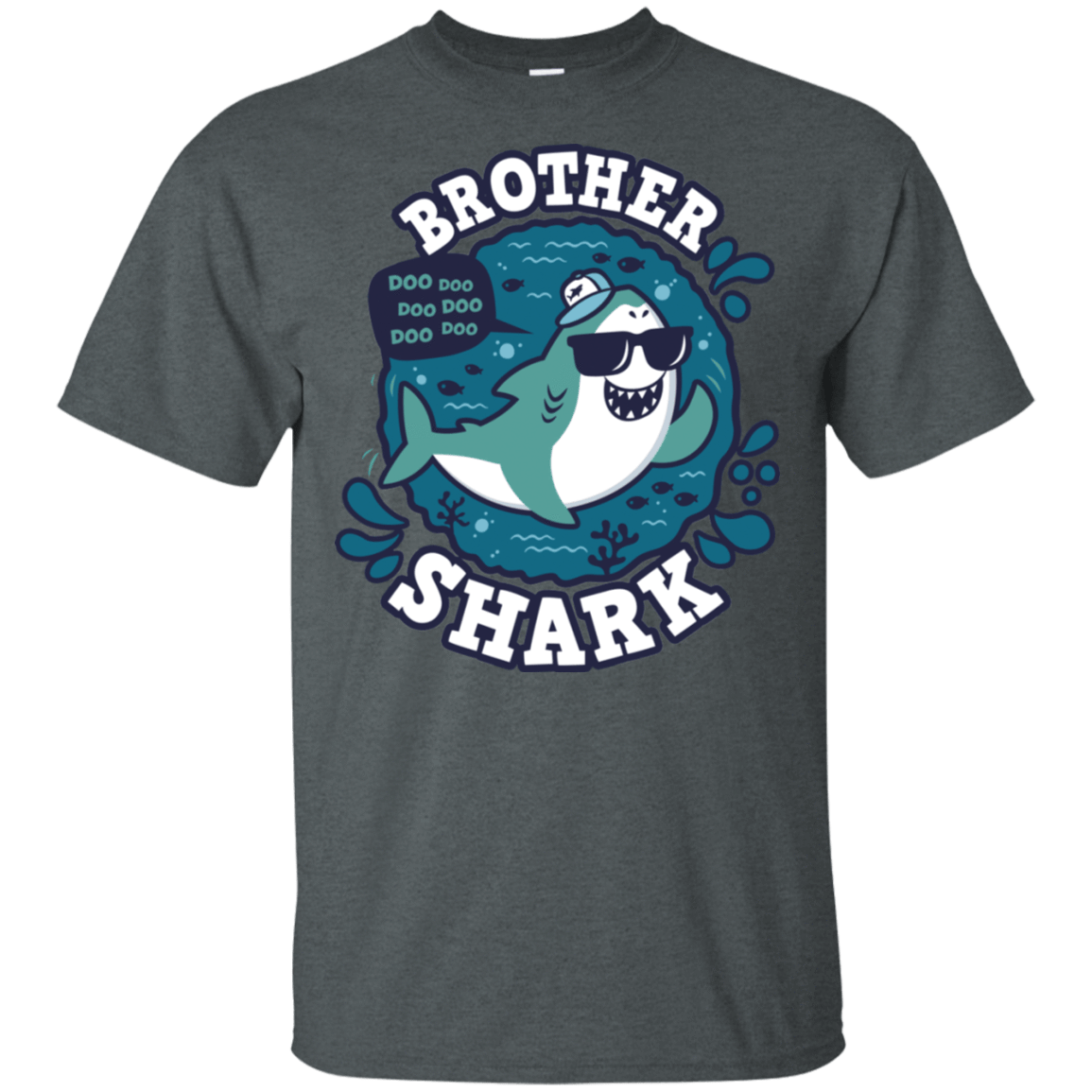 T-Shirts Dark Heather / S Shark Family trazo - Brother T-Shirt