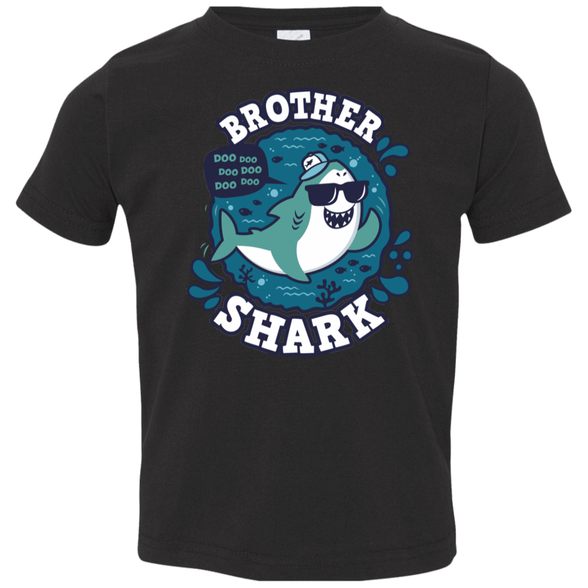 T-Shirts Black / 2T Shark Family trazo - Brother Toddler Premium T-Shirt