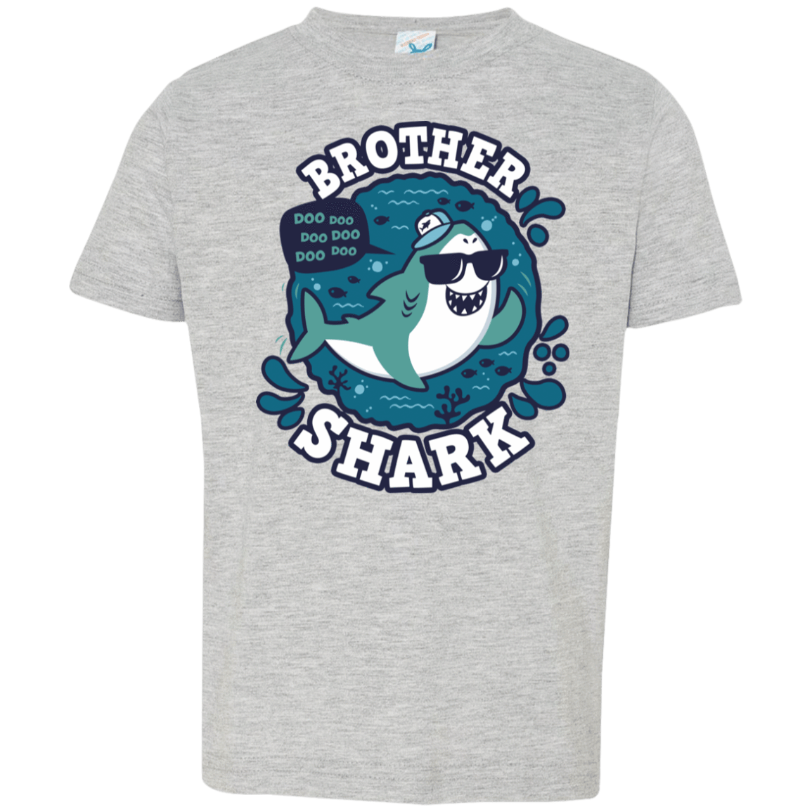 T-Shirts Heather Grey / 2T Shark Family trazo - Brother Toddler Premium T-Shirt
