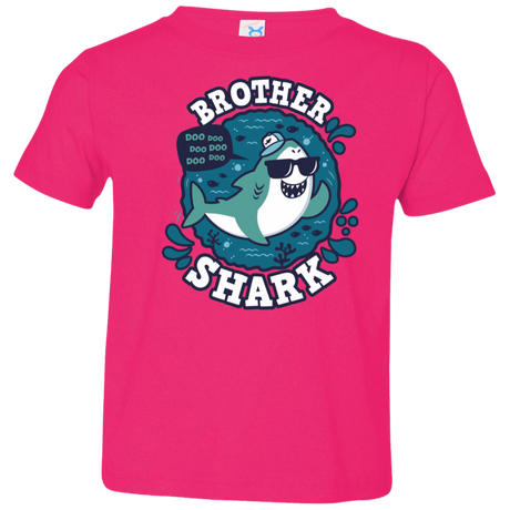 T-Shirts Hot Pink / 2T Shark Family trazo - Brother Toddler Premium T-Shirt