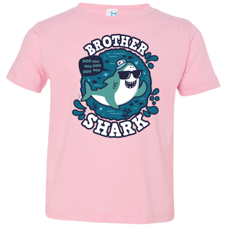 T-Shirts Pink / 2T Shark Family trazo - Brother Toddler Premium T-Shirt
