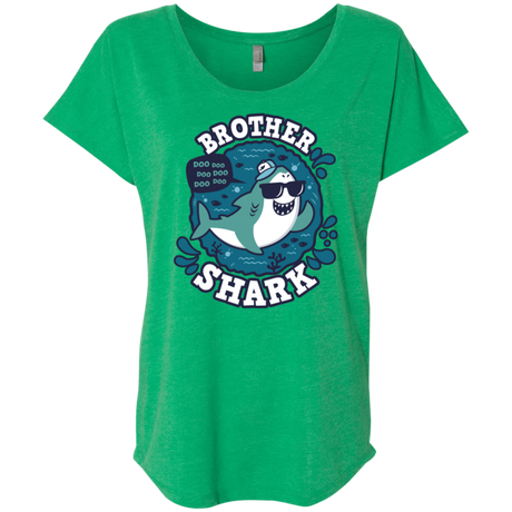 T-Shirts Envy / X-Small Shark Family trazo - Brother Triblend Dolman Sleeve