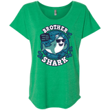 T-Shirts Envy / X-Small Shark Family trazo - Brother Triblend Dolman Sleeve