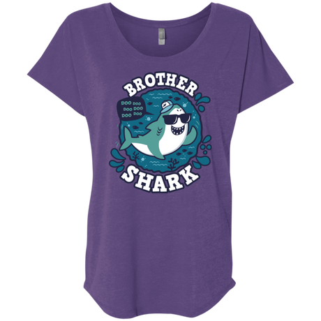 T-Shirts Purple Rush / X-Small Shark Family trazo - Brother Triblend Dolman Sleeve