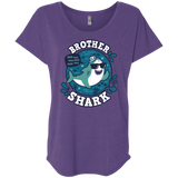 T-Shirts Purple Rush / X-Small Shark Family trazo - Brother Triblend Dolman Sleeve