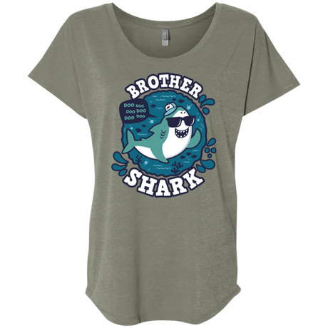 T-Shirts Venetian Grey / X-Small Shark Family trazo - Brother Triblend Dolman Sleeve