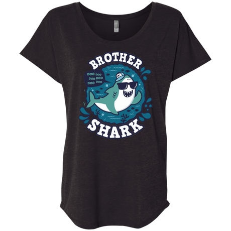 T-Shirts Vintage Black / X-Small Shark Family trazo - Brother Triblend Dolman Sleeve