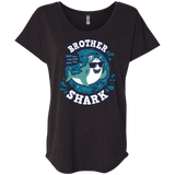 T-Shirts Vintage Black / X-Small Shark Family trazo - Brother Triblend Dolman Sleeve