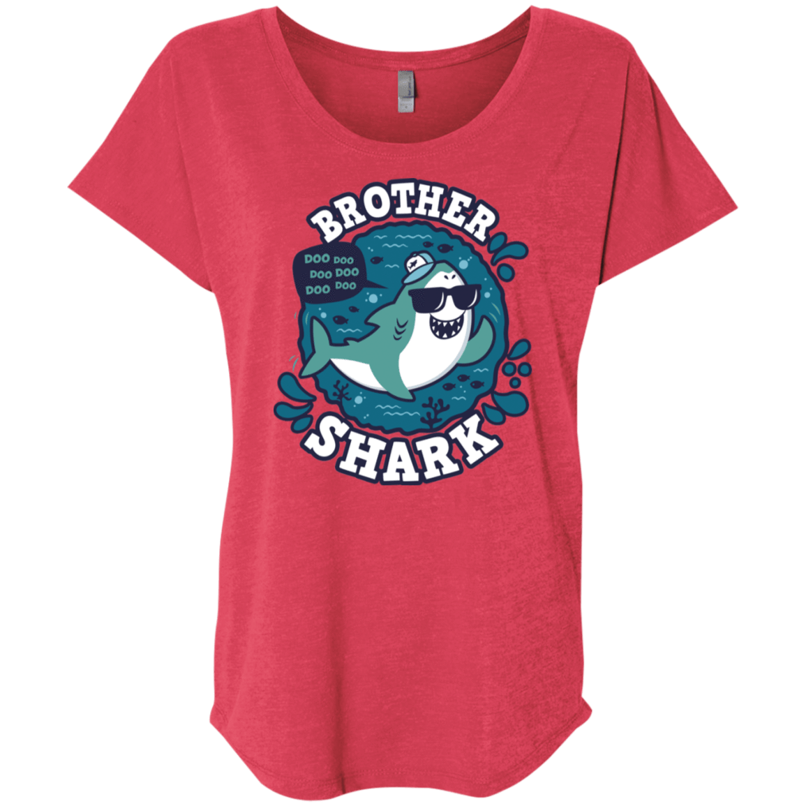 T-Shirts Vintage Red / X-Small Shark Family trazo - Brother Triblend Dolman Sleeve