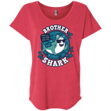 T-Shirts Vintage Red / X-Small Shark Family trazo - Brother Triblend Dolman Sleeve