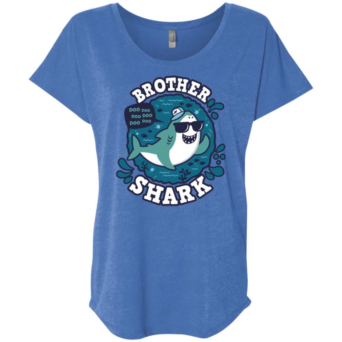 T-Shirts Vintage Royal / X-Small Shark Family trazo - Brother Triblend Dolman Sleeve