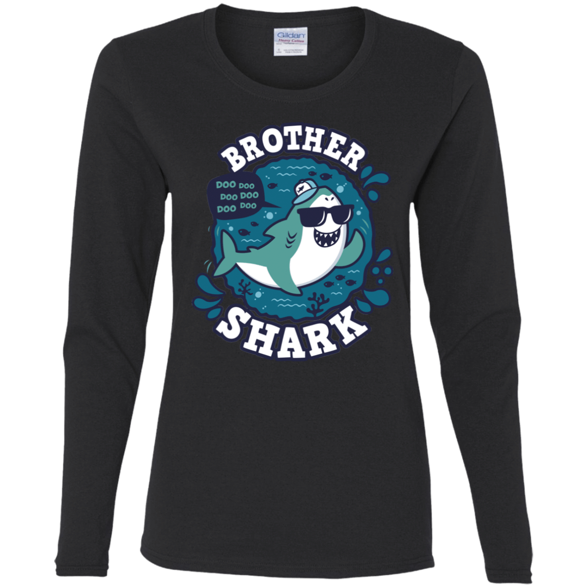 T-Shirts Black / S Shark Family trazo - Brother Women's Long Sleeve T-Shirt