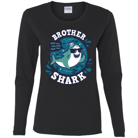 T-Shirts Black / S Shark Family trazo - Brother Women's Long Sleeve T-Shirt