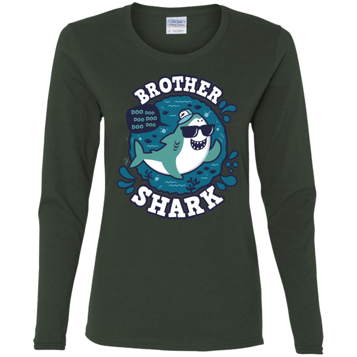 T-Shirts Forest / S Shark Family trazo - Brother Women's Long Sleeve T-Shirt