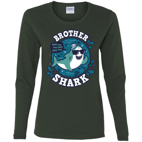 T-Shirts Forest / S Shark Family trazo - Brother Women's Long Sleeve T-Shirt