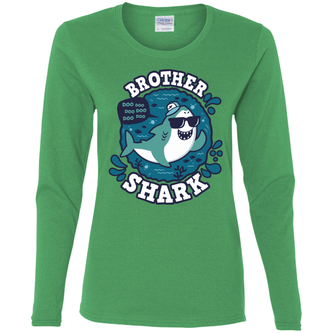 T-Shirts Irish Green / S Shark Family trazo - Brother Women's Long Sleeve T-Shirt