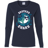 T-Shirts Navy / S Shark Family trazo - Brother Women's Long Sleeve T-Shirt