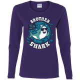 T-Shirts Purple / S Shark Family trazo - Brother Women's Long Sleeve T-Shirt