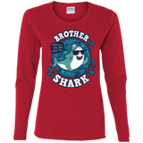 T-Shirts Red / S Shark Family trazo - Brother Women's Long Sleeve T-Shirt