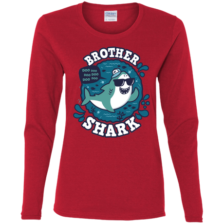 T-Shirts Red / S Shark Family trazo - Brother Women's Long Sleeve T-Shirt